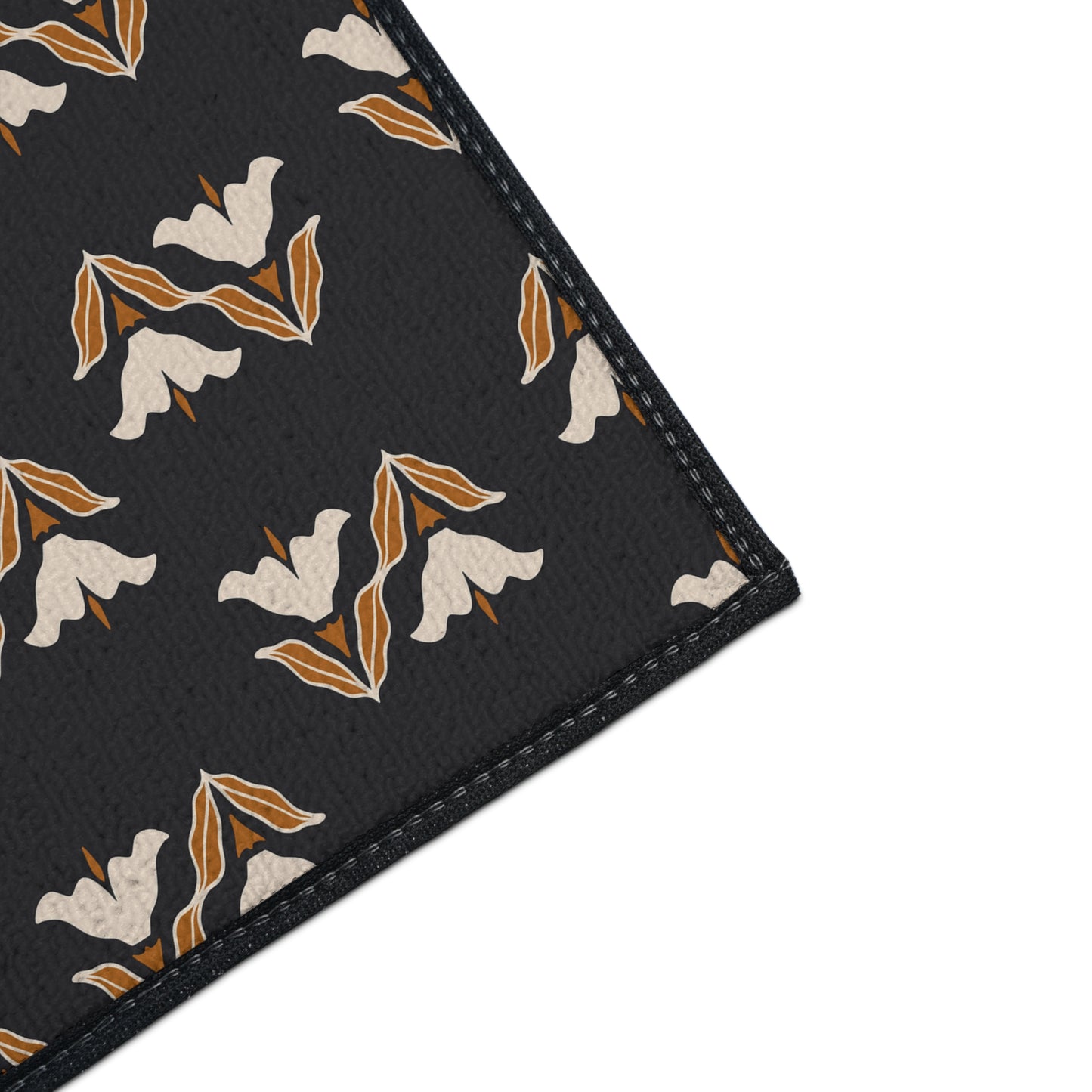 Floor Mat — Modern Retro Floral Pattern Heavy-Duty Entry Rug