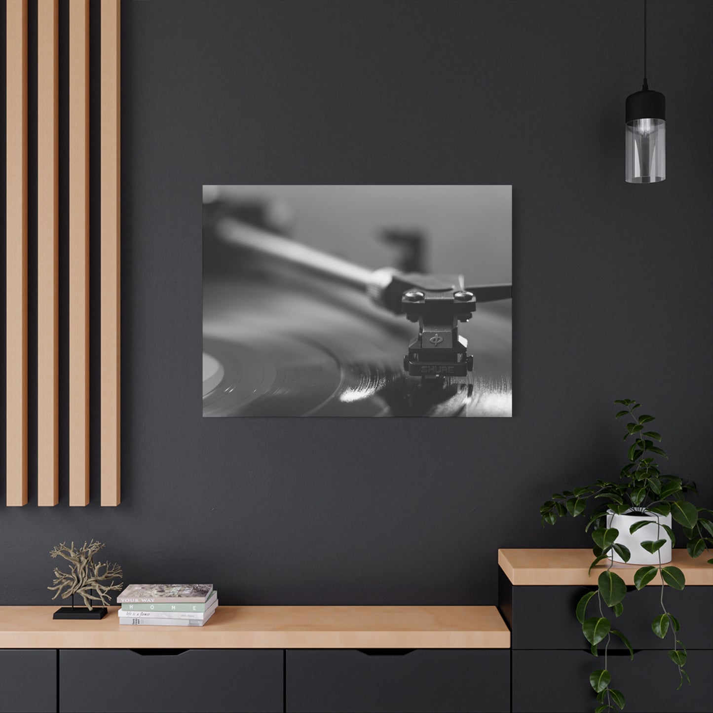 Vinyl Turntable Matte Canvas Print — Stretched 1.25" Wall Art