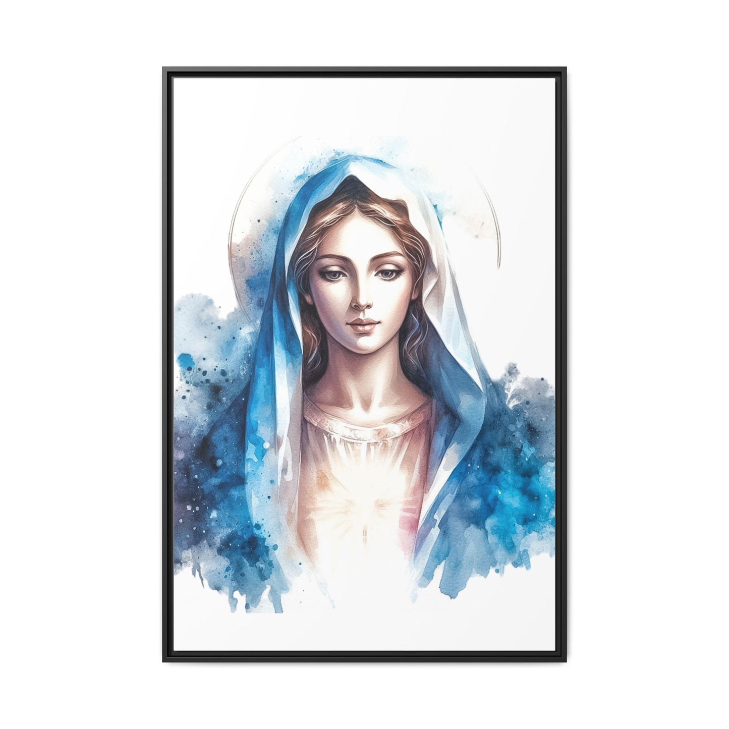 Framed Canvas Art Print, Spiritual Decor, Religious Artwork, Wall Decor, Gift for Faith, Elegant Home Decoration