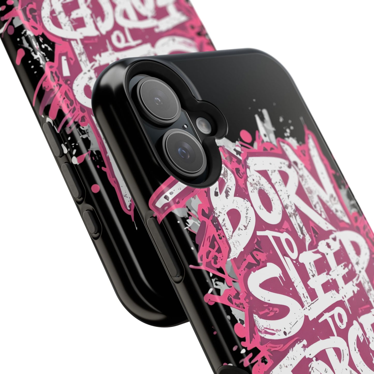 Phone Case — "Born to Sleep, Forced to Work" Impact-Resistant Magnetic Case