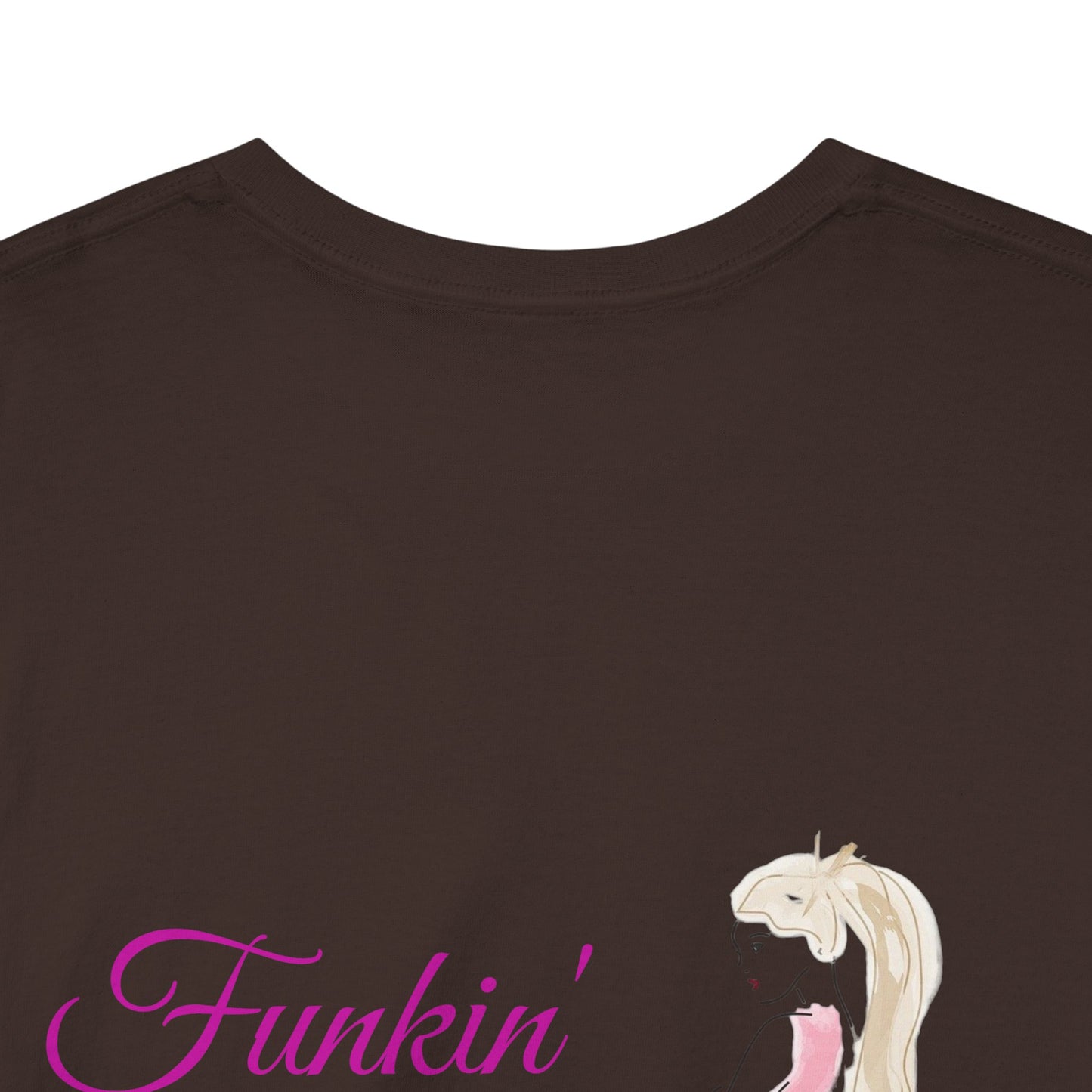 Funkin' Fabulous Tee — Pink Gown Illustration Women's Empowerment T‑Shirt