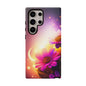 Floral Moonlight Phone Case – Purple Daisy Protective Cover