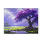 Purple Fantasy Tree Glass Cutting Board — Decorative Kitchen Glass Chopping Board