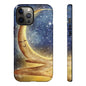 Moonlit Smile Phone Case — Starry Night Crescent Moon iPhone Cover