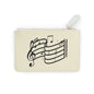 Musical Notes Mini Clutch — Music Lover Zip Pouch
