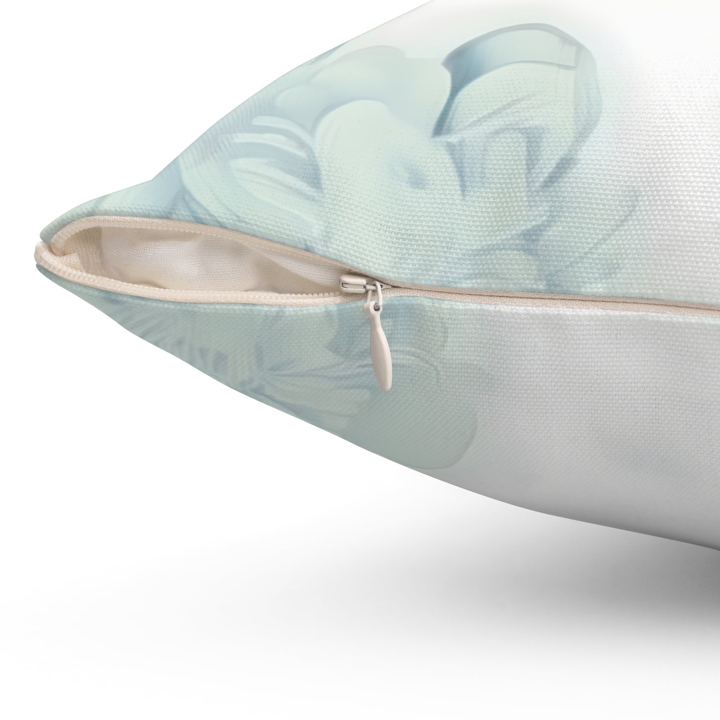 Monogram O Floral Throw Pillow — Soft Pastel Decorative Square Accent Cushion