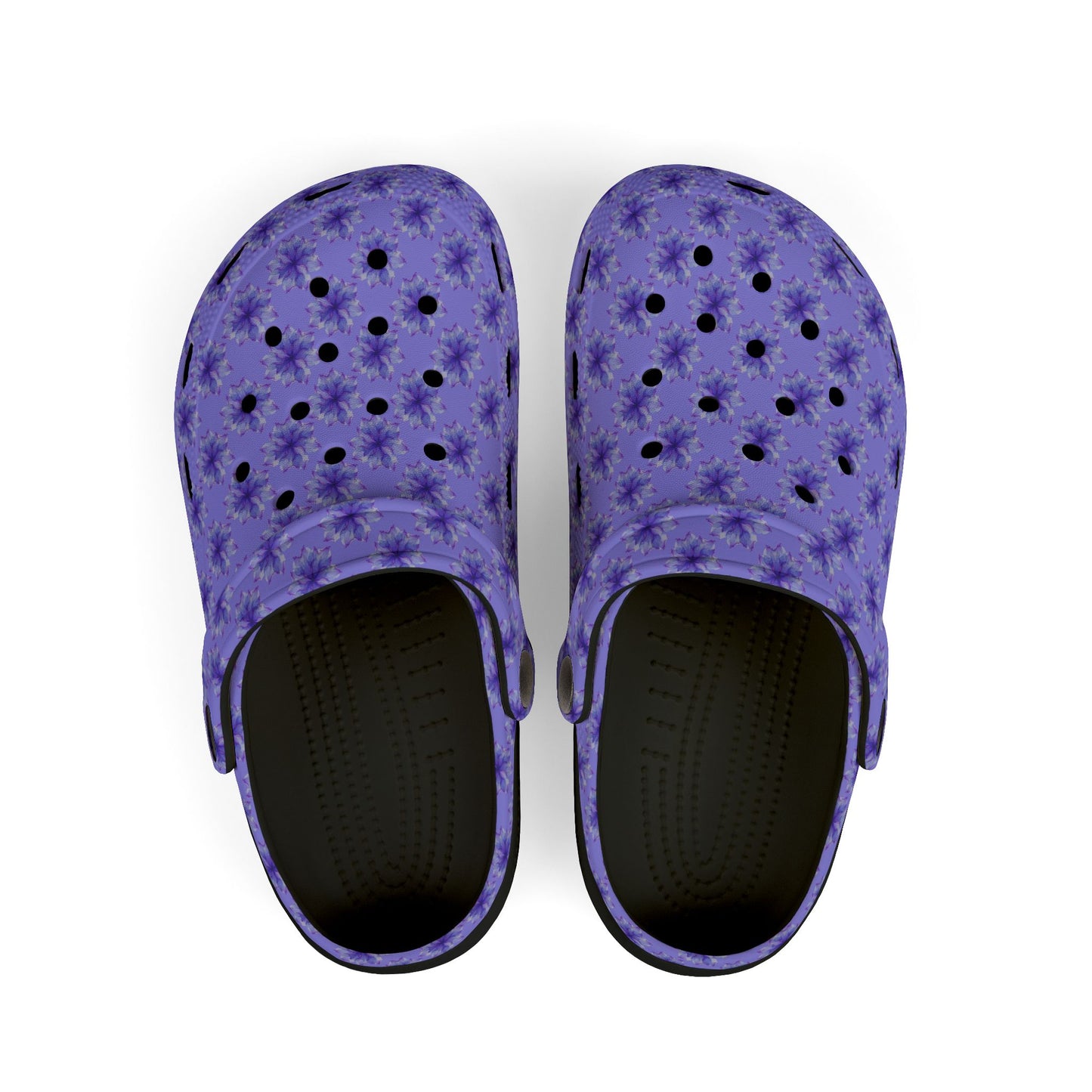 Kids Purple Tie-Dye EVA Foam Clogs — Lightweight Waterproof Garden & Play Shoes