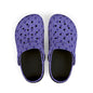Kids Purple Tie-Dye EVA Foam Clogs — Lightweight Waterproof Garden & Play Shoes