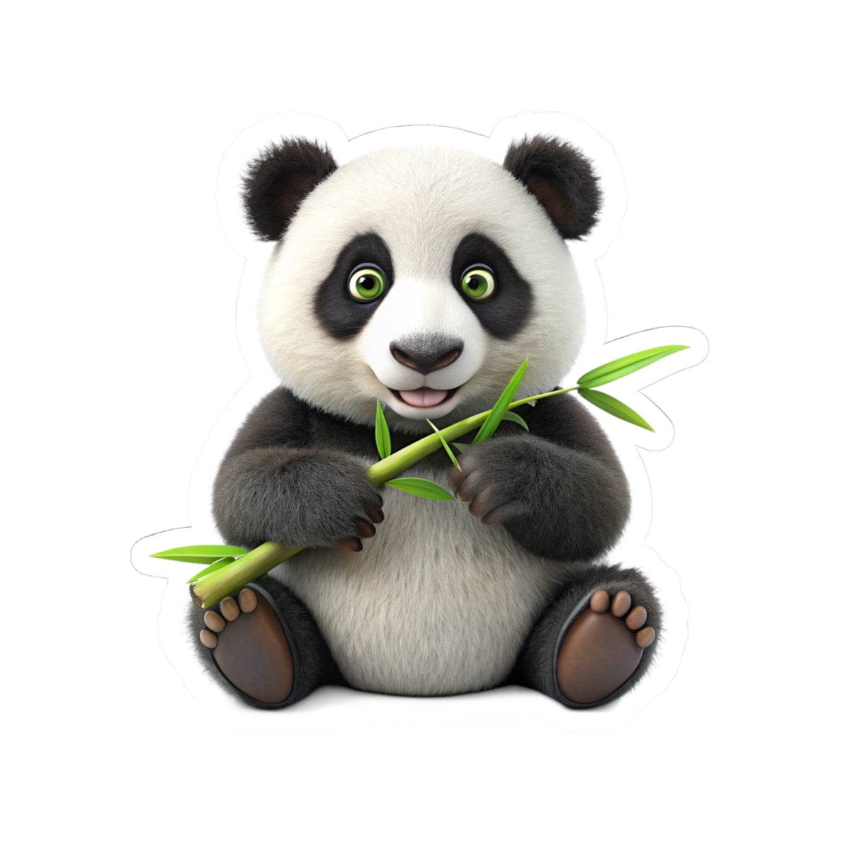 Adorable Panda Kiss-Cut Stickers, Cute Animal Decor