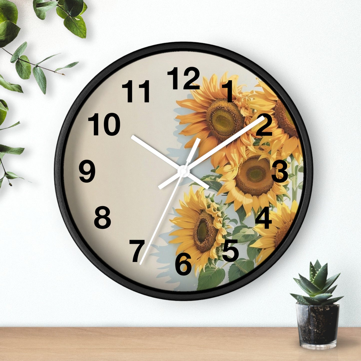 Sunflower Bouquet Wall Clock | Floral Home Decor, Kitchen Clock