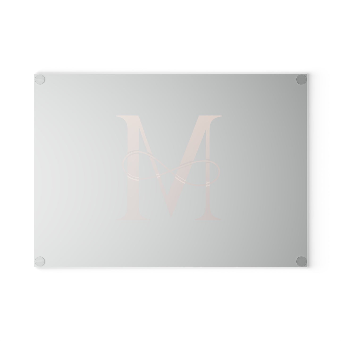 Personalized Glass Cutting Board with Elegant Initial Design, Kitchen Gift, Wedding Gift, Housewarming Gift, Custom Kitchen Decor