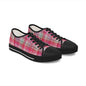 Pink Plaid Low Top Sneakers — Women's Casual Canvas Shoes