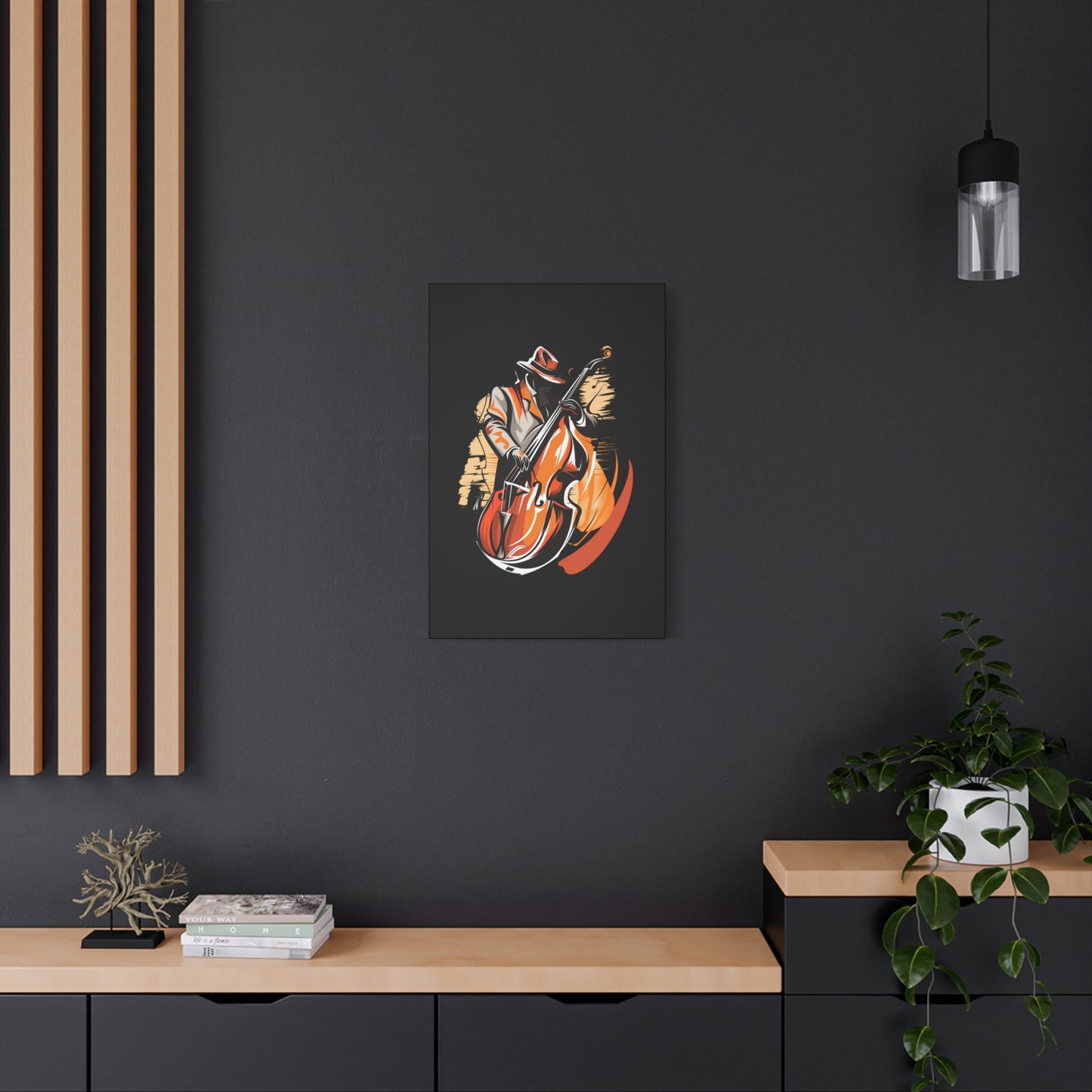 Matte Canvas, Stretched, 1.25" - Bass Player