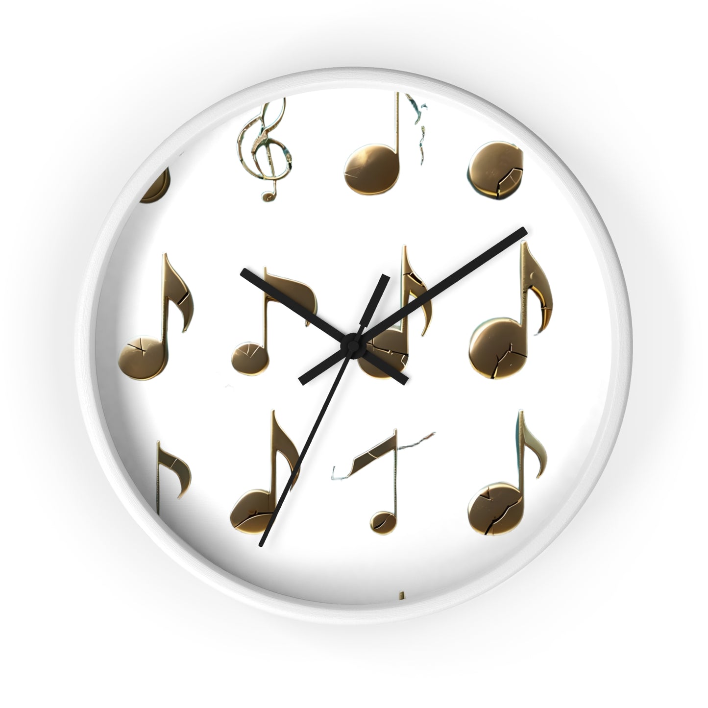 Musical Notes Wall Clock - Perfect for Musicians, Music Lovers
