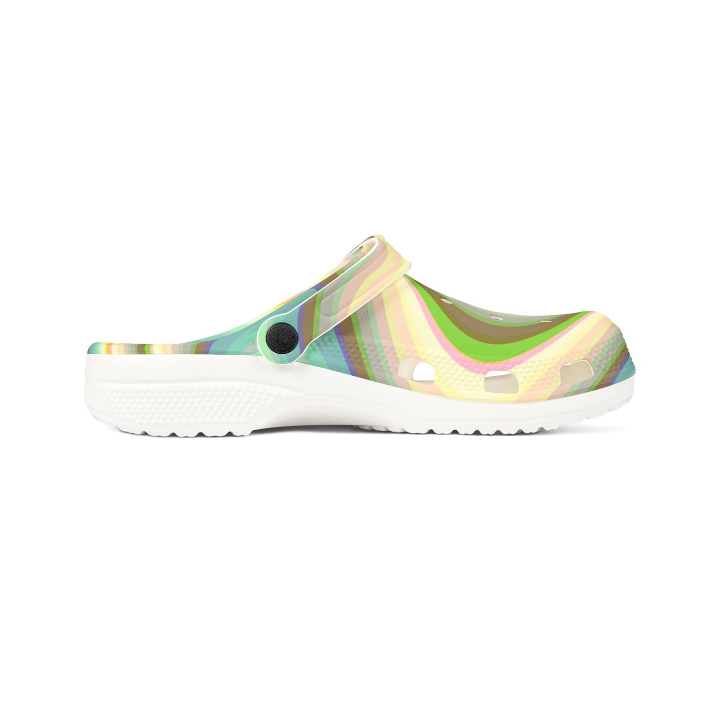 Retro Swirl Clogs — Colorful EVA Foam Comfort Shoes