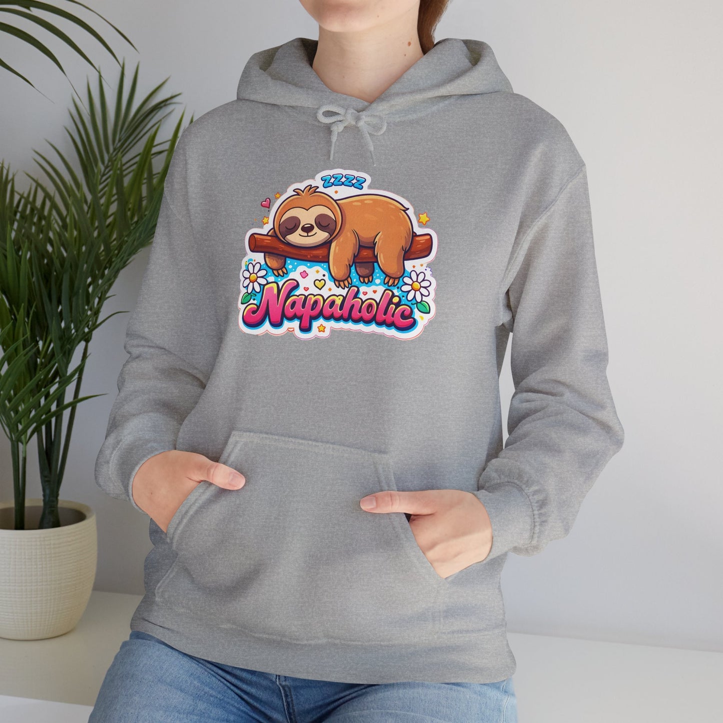Napaholic Sloth Hoodie — Cute Sleepy Sloth Graphic Sweatshirt