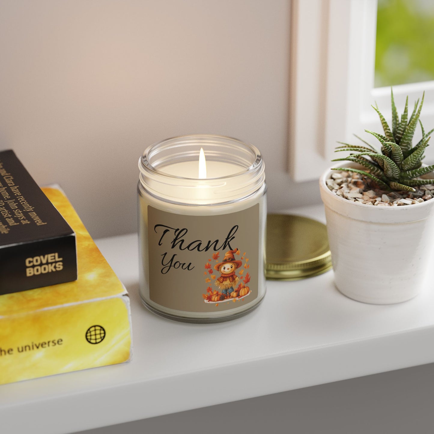 Thank You Fall Scented Candle — Coconut Apricot Wax (4oz & 9oz)
