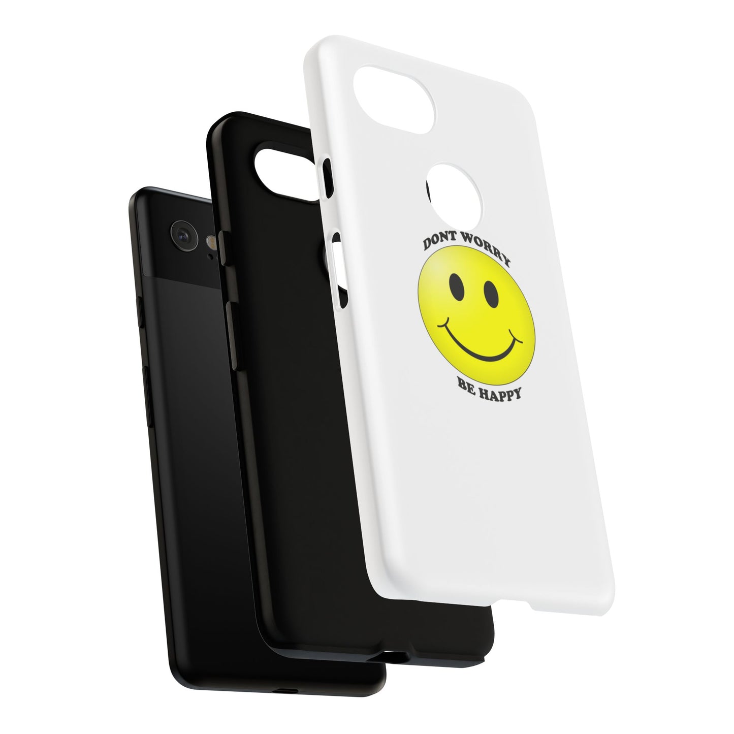 Happy Face Phone Case, Tough Cases, Don’t Worry, Be Happy, Cute Gift for Friends, Positive Vibes, Fun Mobile Accessories