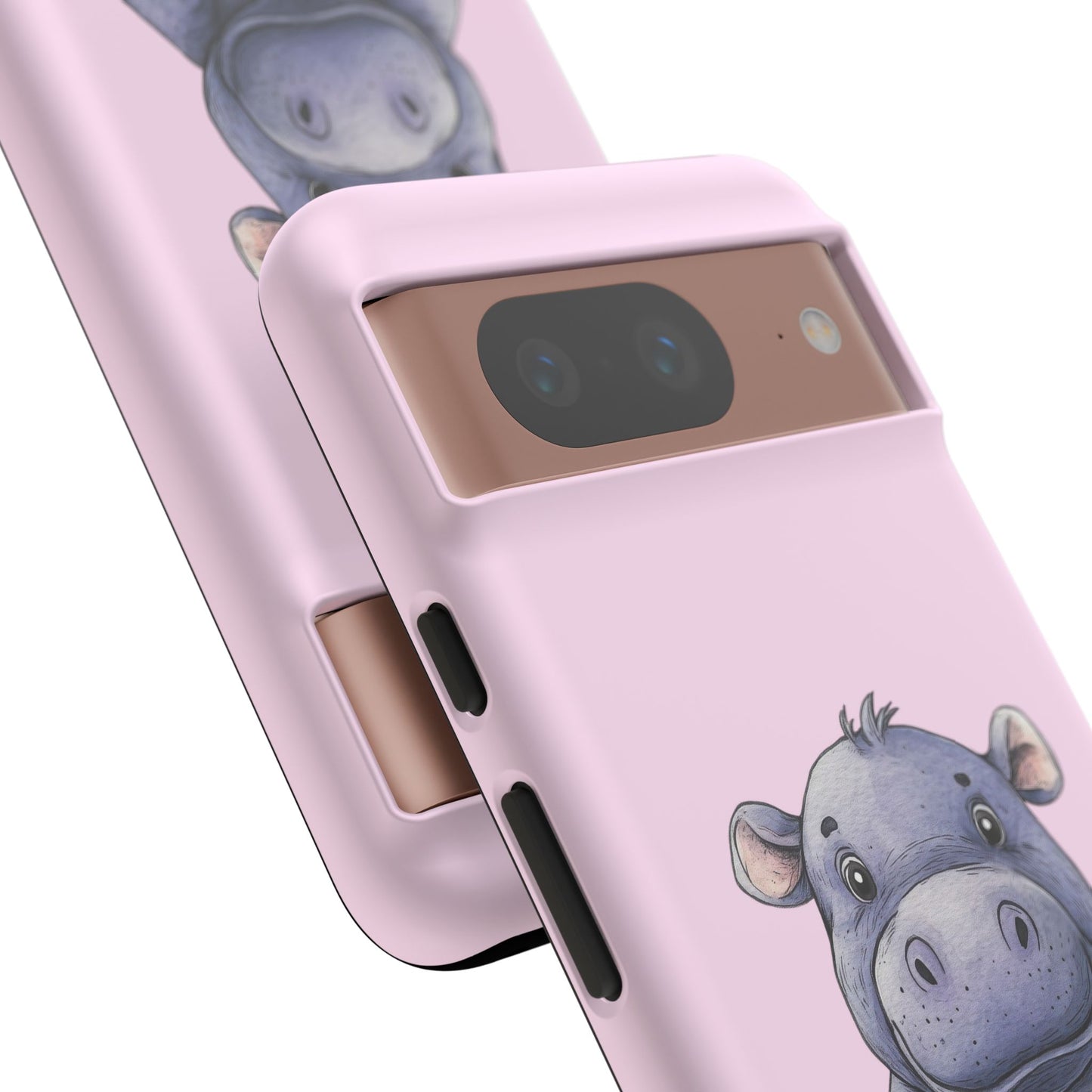 Cute Hippo Phone Case - Tough Cases, Animal Phone Cover, Kawaii Accessories, Gifts for Kids, Unique Tech Gear