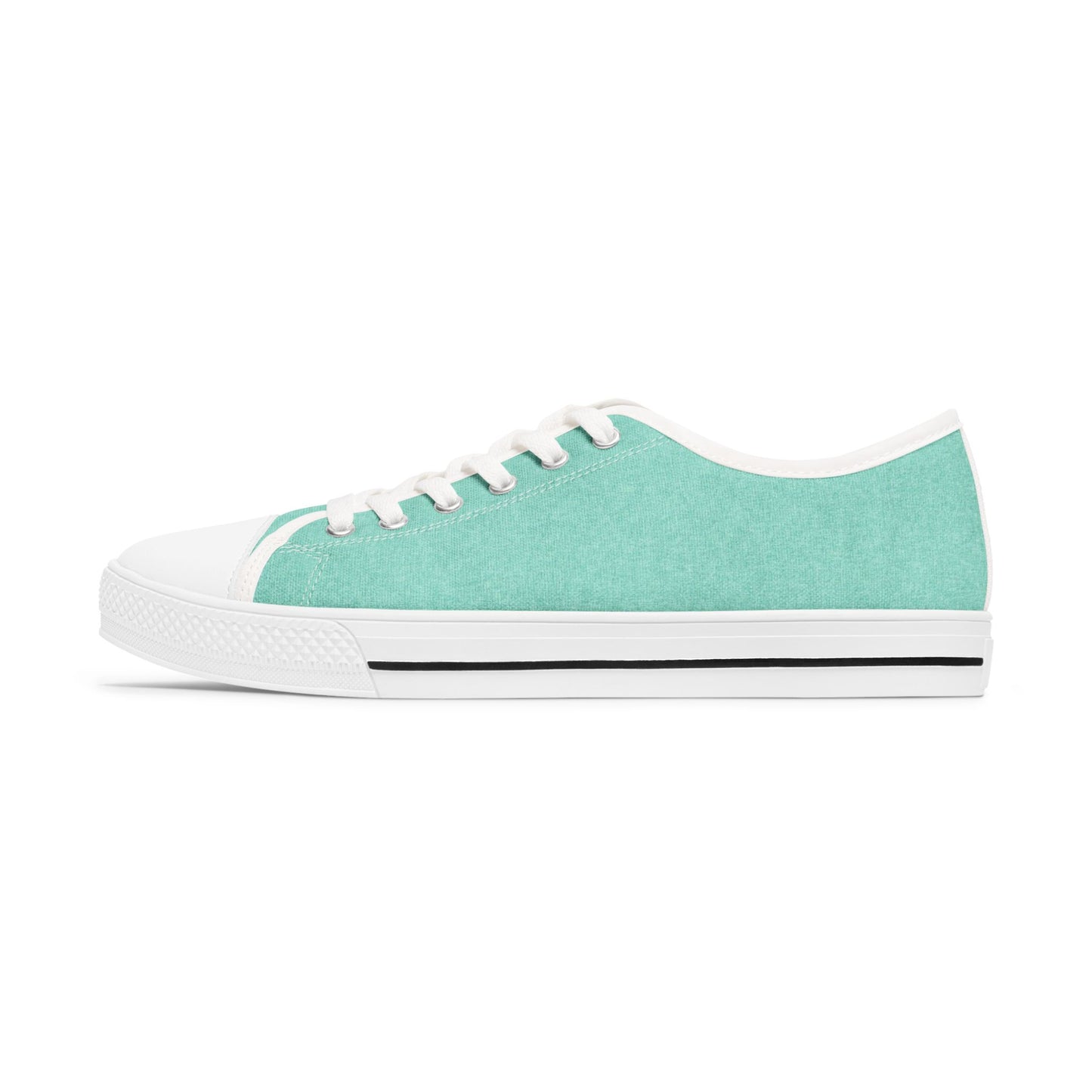 Mint Canvas Low Top Sneakers — Casual Everyday Shoes