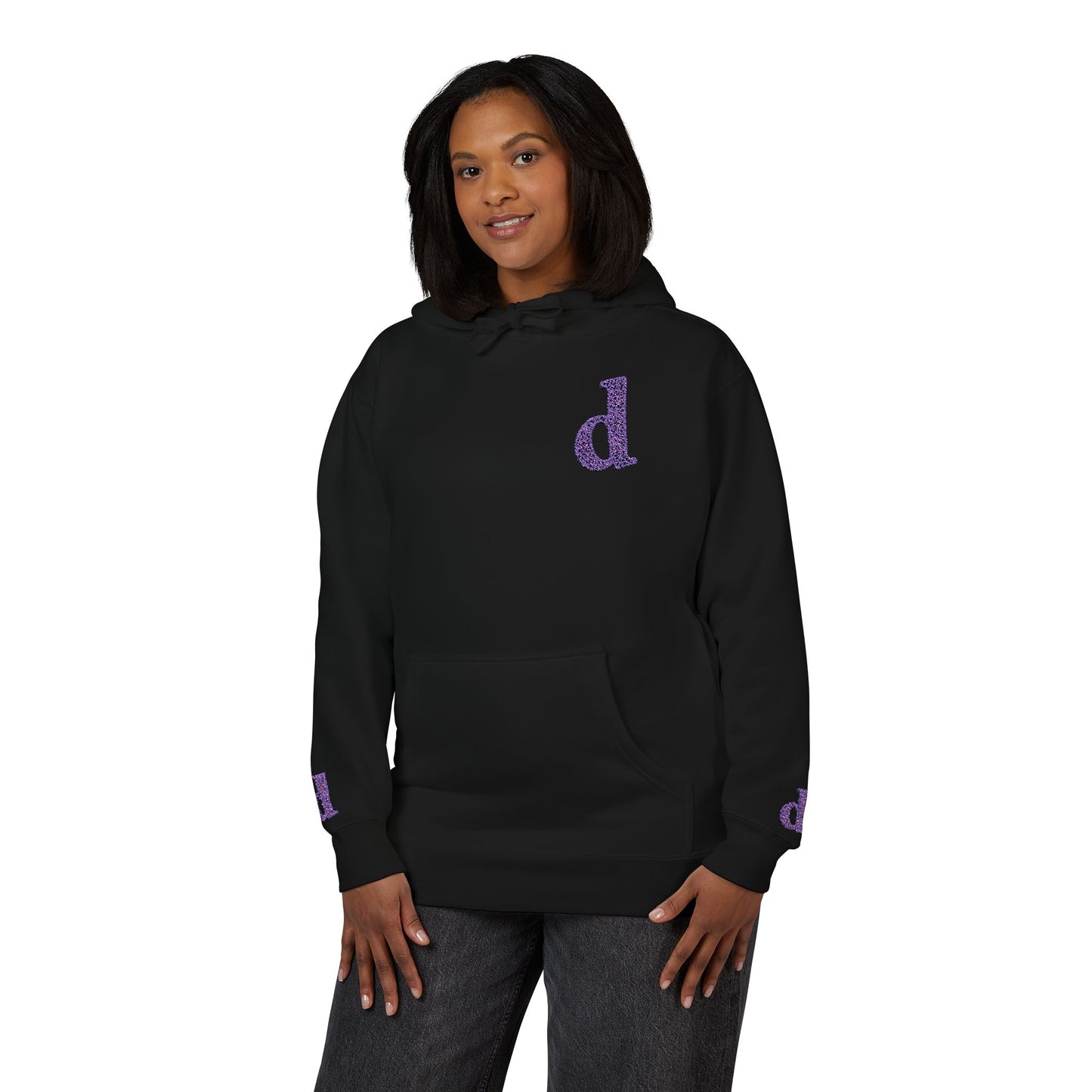 Floral Initial Unisex Fleece Hoodie | Cozy Casual Wear, Gifts for Her, Monogrammed Hooded Sweatshirt, Fall Fashion, Birthday Present