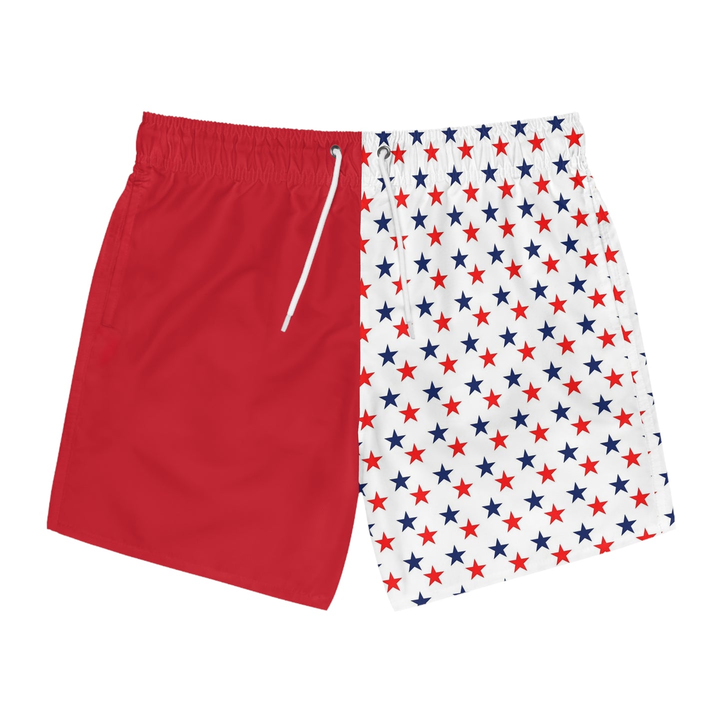 Patriotic Star Pattern Swim Trunks - Perfect for Summer Fun