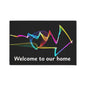 Welcome to Our Home Floor Mat — Colorful Wave Entrance Rug