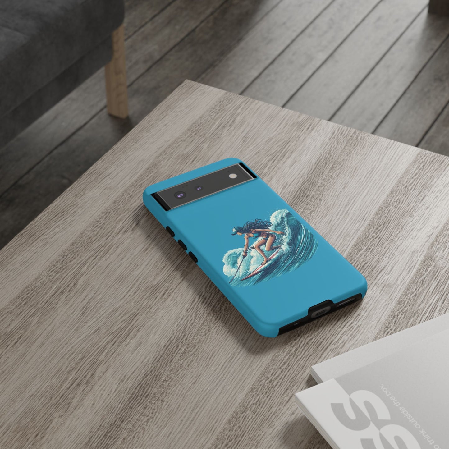 Surfing Phone Case, Coastal Vibes Phone Cover, Tough Cases for Beach Lovers, Ocean Art Phone Accessories, Summer Gift Idea