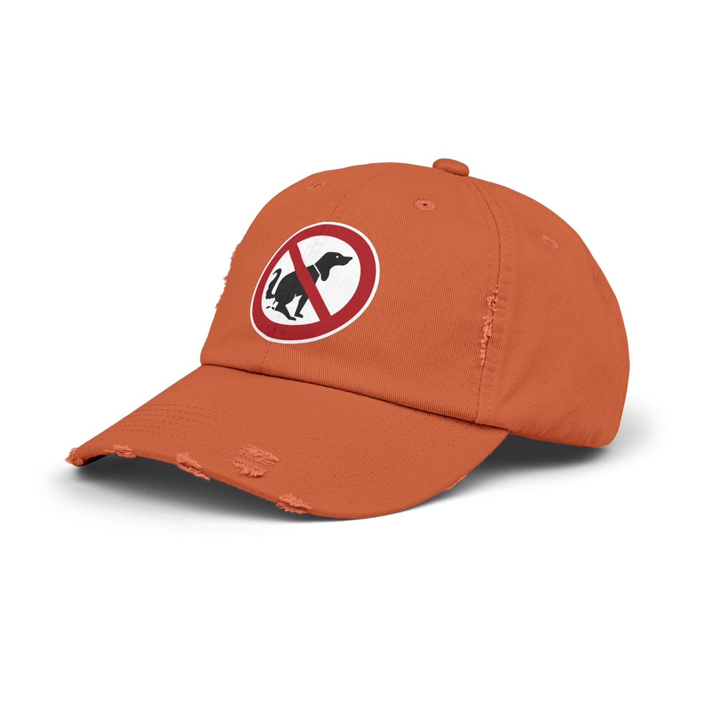 Unisex Distressed Cap with No Dogs Allowed Design | Casual Wear, Dog Owners Gift, Trendy Cap for Pet Lovers, Outdoor Style