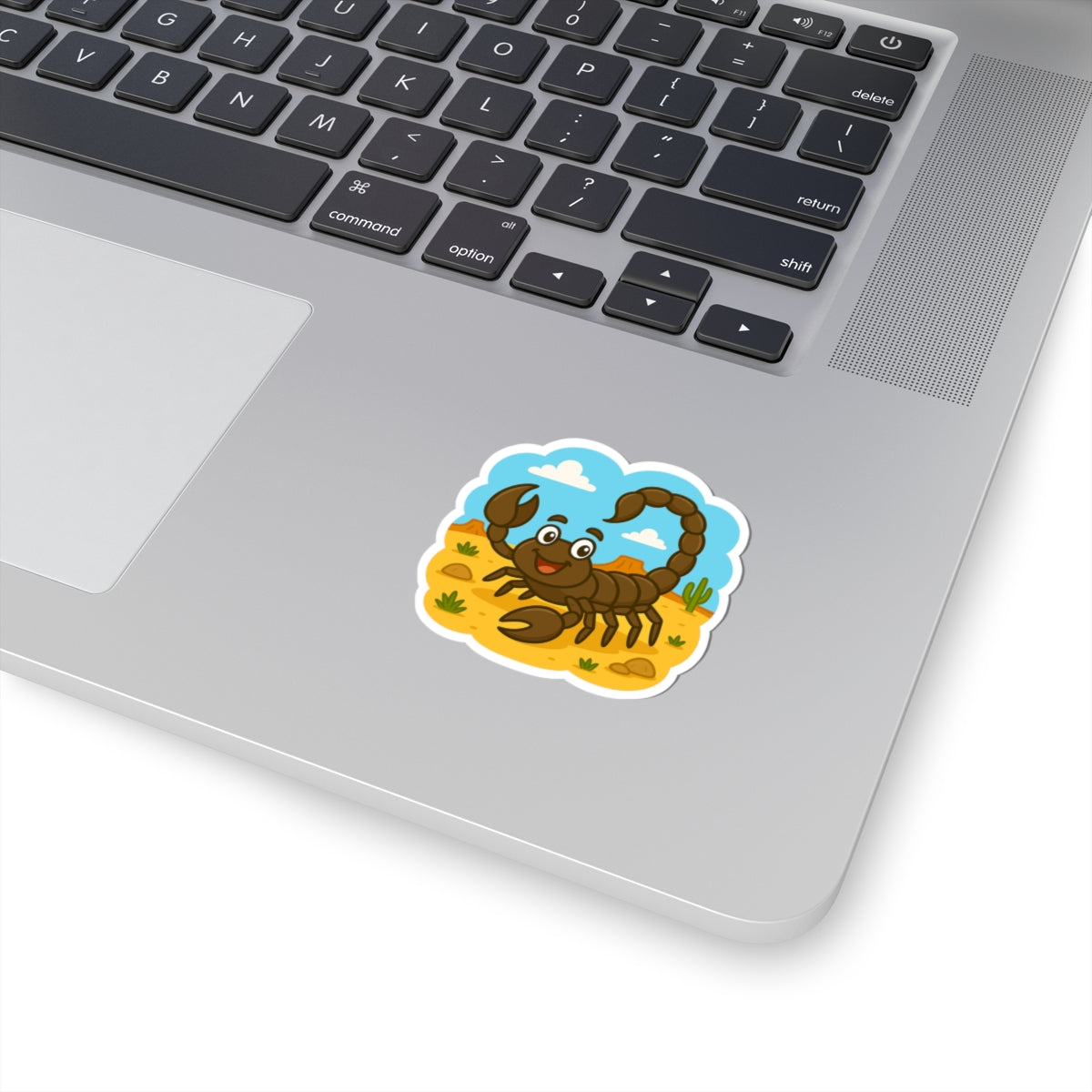 Cute Scorpion Sticker — Desert Cartoon Kiss-Cut Decal for Laptops & Journals