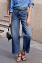 Bluing Mimimalist Patch Pocket Womens Shift Jeans
