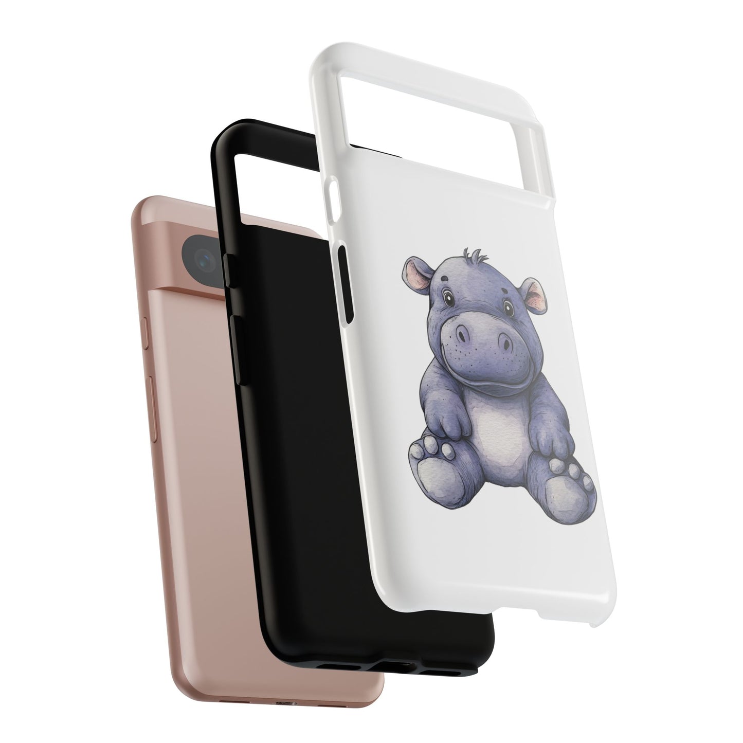 Cute Hippo Phone Case, Unique Tough Cases, Animal Lover Gift, Cute Animal Design, Baby Animal Phone Accessory