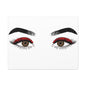 Red Lashes Wall Art Canvas — Glam Eyes Makeup Decor