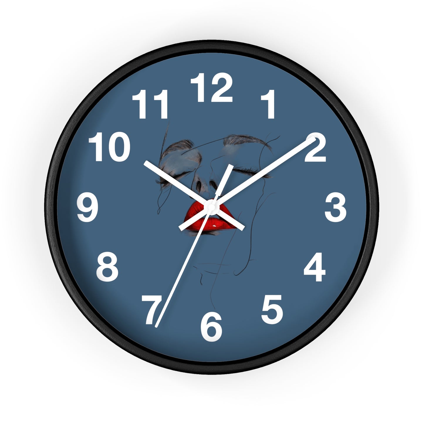 Artistic Face Wall Clock, Unique Home Décor, Modern Wall Art, Trendy Gift for Her, Statement Piece Living Room