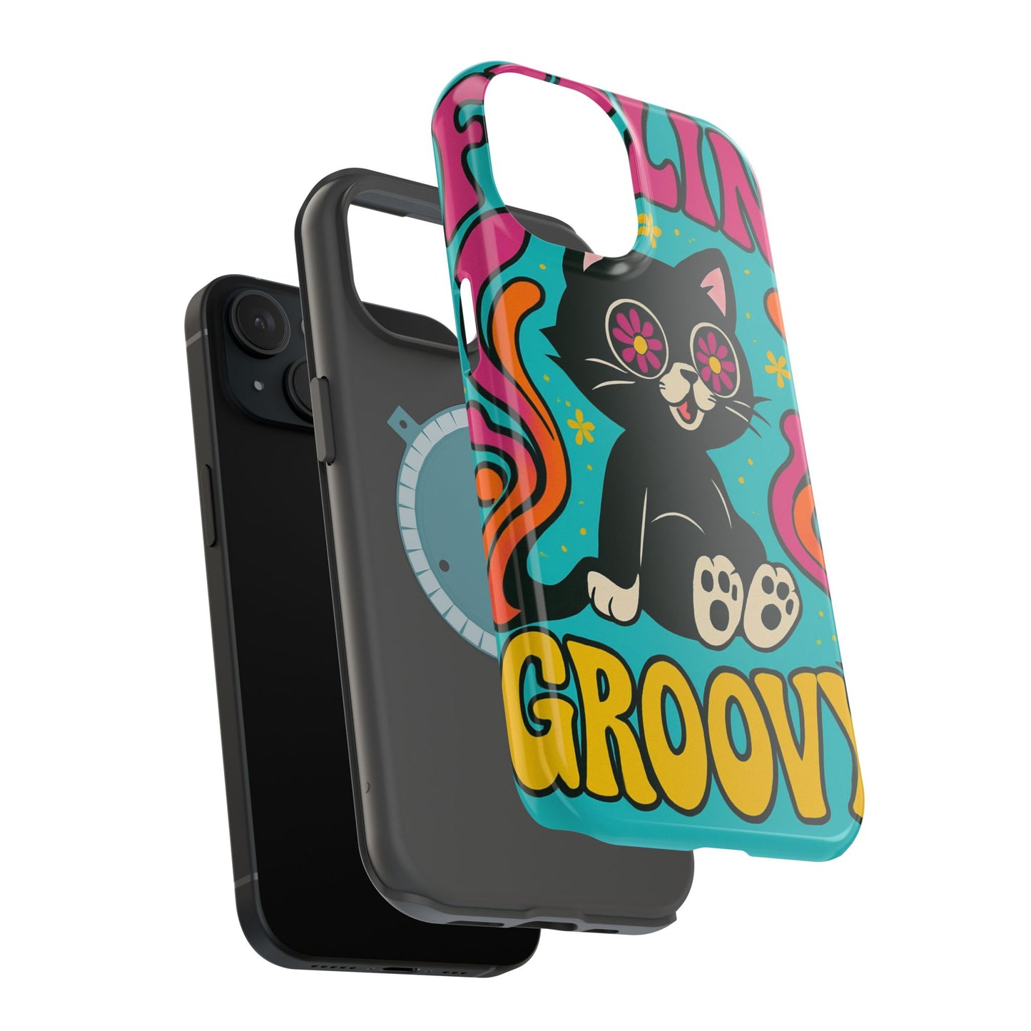 Groovy Cat Magnetic Impact-Resistant Phone Case