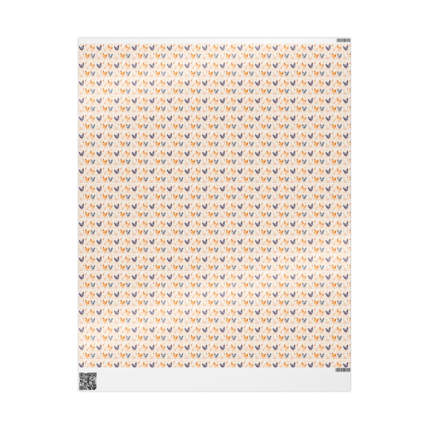 Chicken Watercolor Pattern Wrapping Paper Roll — Cute Pet Gift Wrap