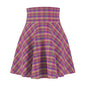 Colorful Women's Skater Skirt, Stylish Twirl Skirt, Summer Skating Dress, Casual Outfit for Parties, Trendy Plaid Skirt