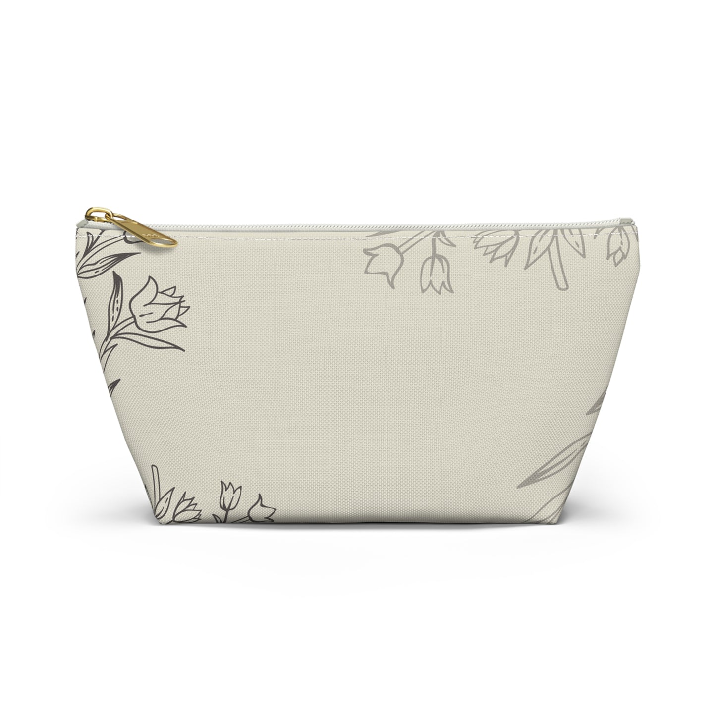 Floral Sketch Accessory Pouch — T‑Bottom Makeup & Travel Organizer
