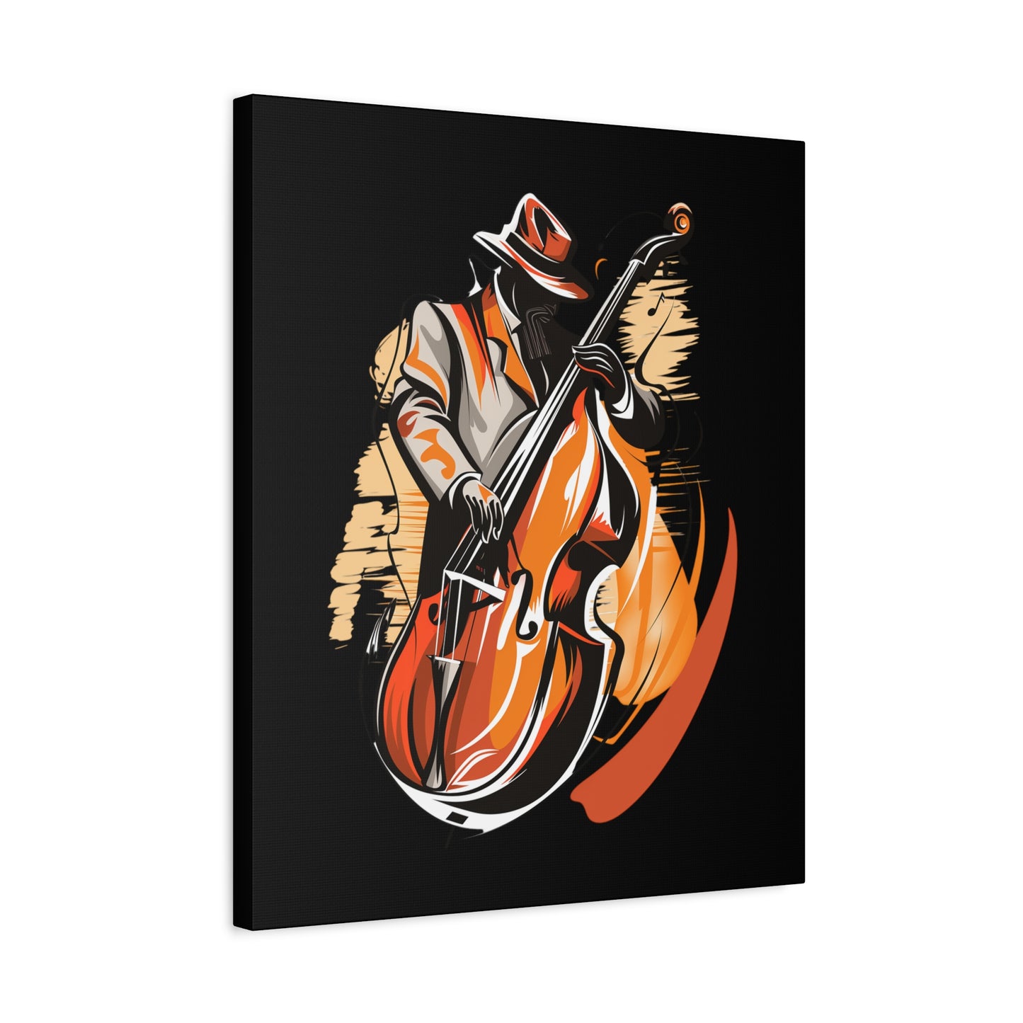 Matte Canvas, Stretched, 1.25" - Bass Player