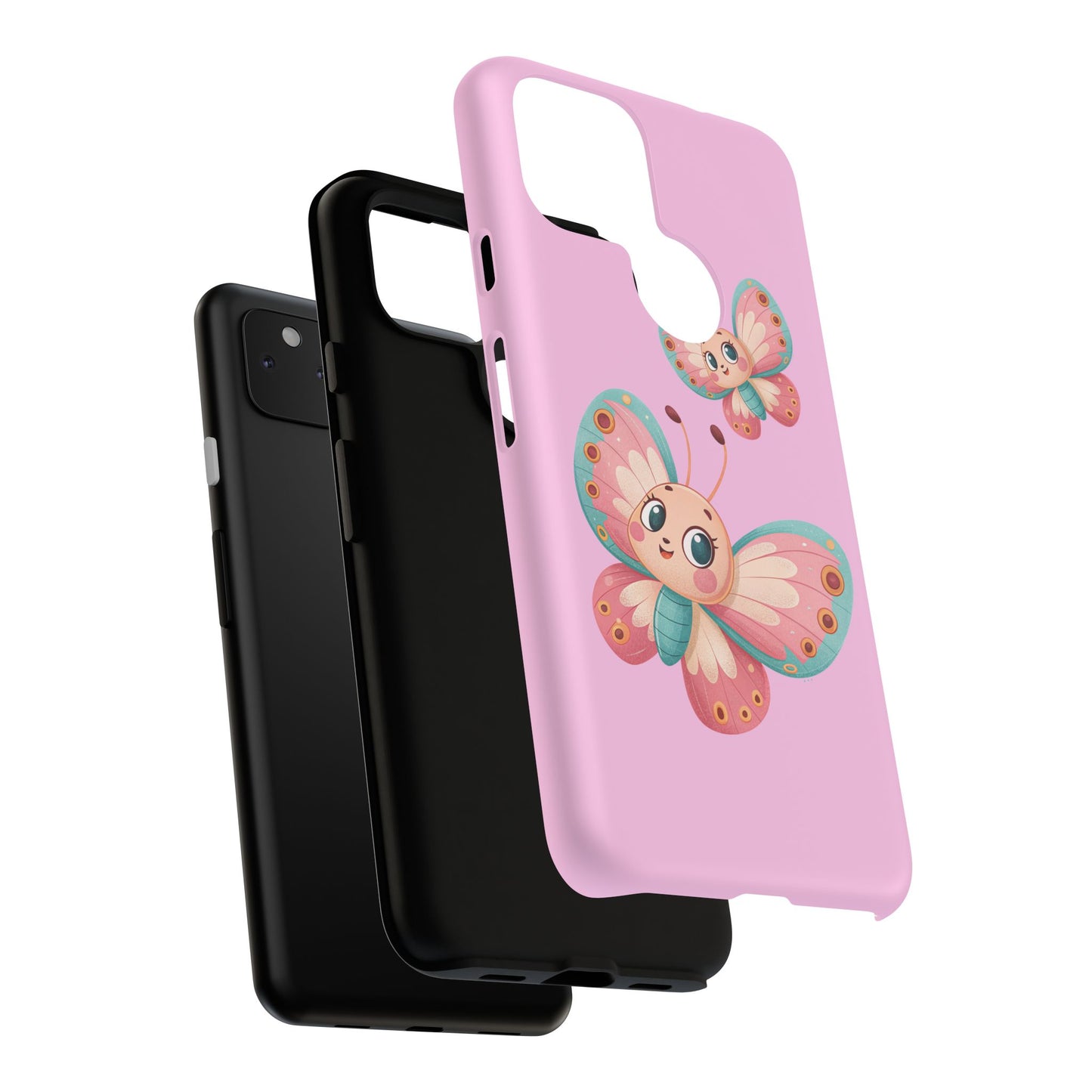 Cute Butterfly Phone Case, Tough Phone Cover, Girly Phone Accessory, Unique Gift for Her, Kids Phone Case, Floral Design Case