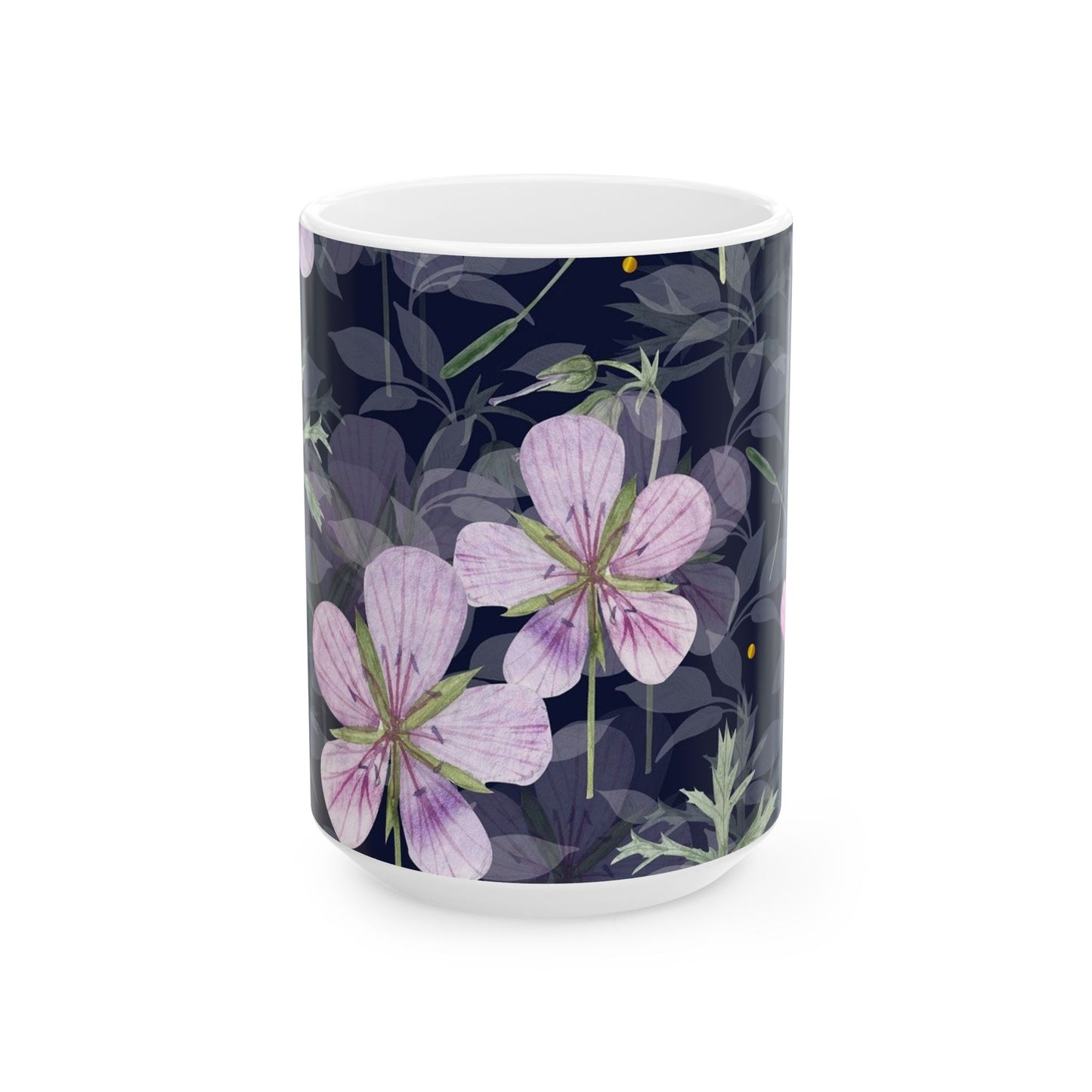 Floral Bliss Ceramic Mug | 11oz & 15oz | Coffee Lover Gift | Nature-Inspired Drinkware | Floral Decor | Mother's Day Gift