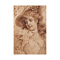 Vintage Sepia Portrait Canvas — Romantic Victorian Lady Matte Wall Art