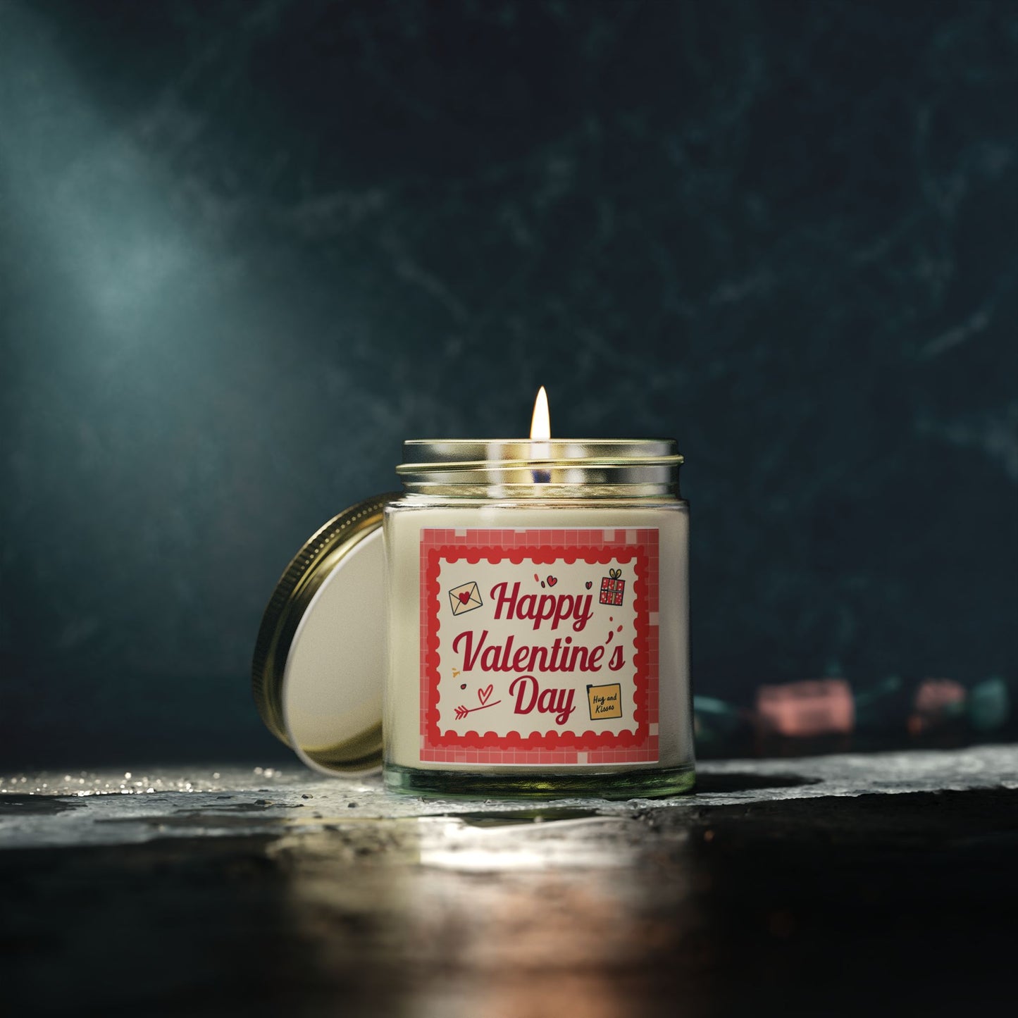Valentine’s Day Scented Candle — Coconut Apricot Wax (4oz & 9oz)