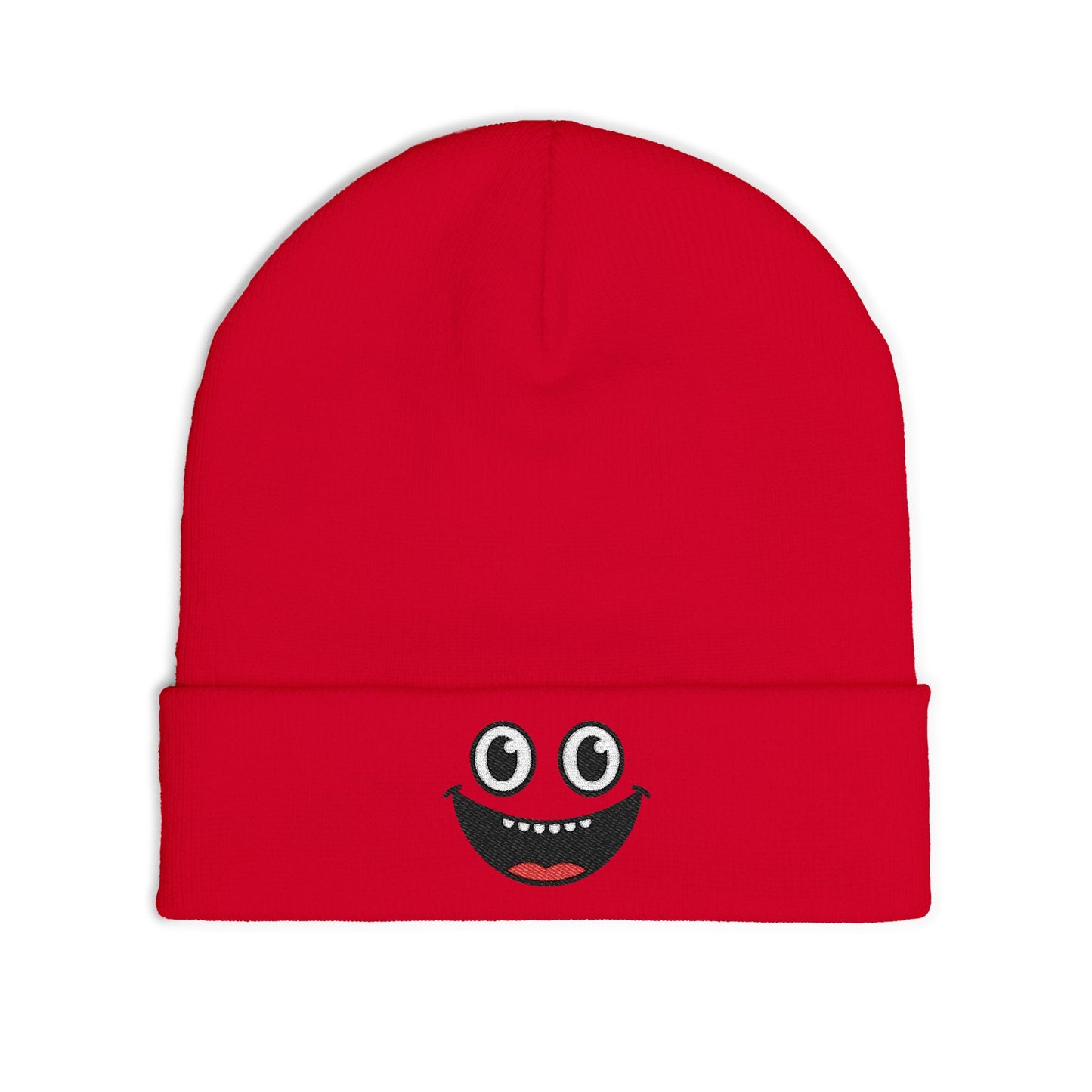 Smiley Face Knit Beanie - Cozy Winter Hat for Kids & Adults, Cute Gift for Birthdays, Holidays, Winter Fun