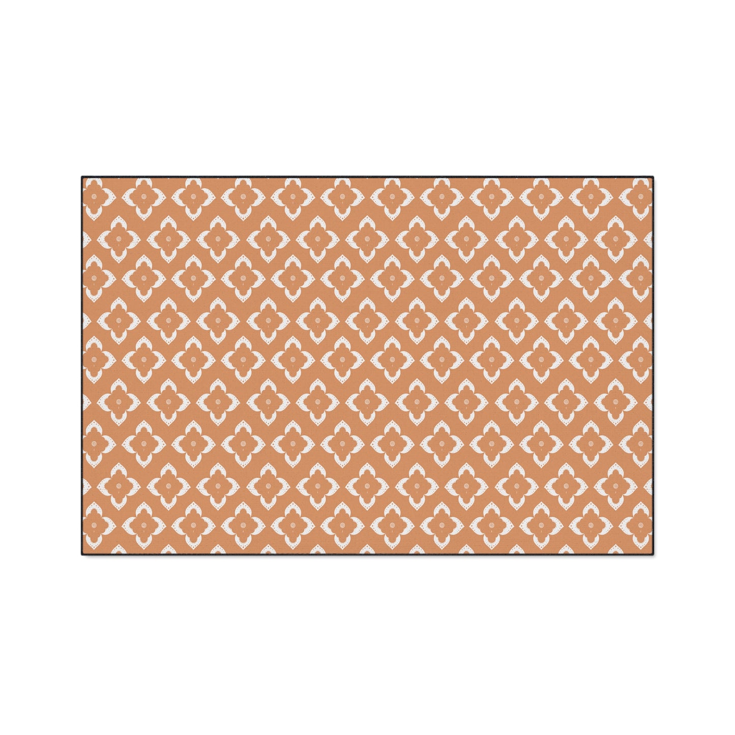 Heavy-Duty Floor Mat — Terracotta Moroccan Tile Pattern, Non-Slip Entry Rug