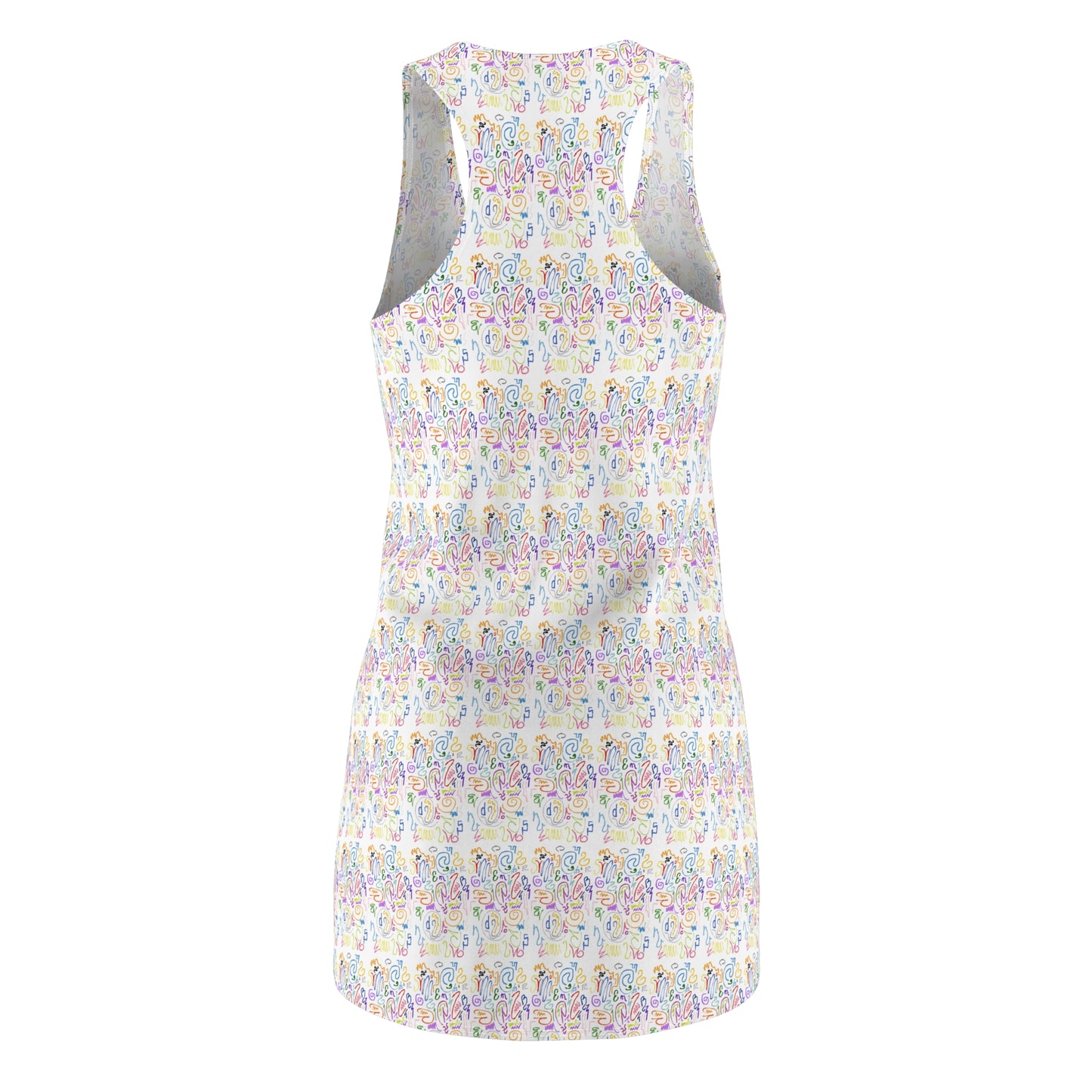 Colorful Floral Women's Racerback Dress - Perfect for Summer, Vacation, Parties, Festivals, Everyday Wear