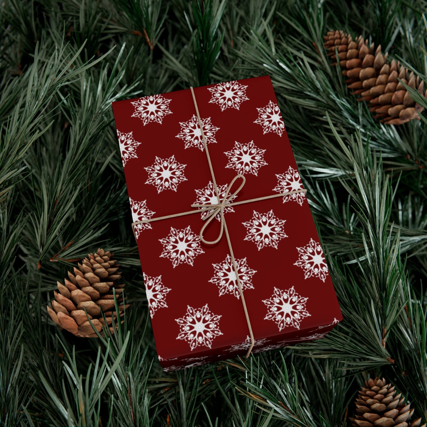Festive Gift Wrap Paper Set, Holiday Wrapping Paper, Christmas Gift Wrap, Unique Gift Wrapping, Snowflake Design, Eco-Friendly Gift Wrap