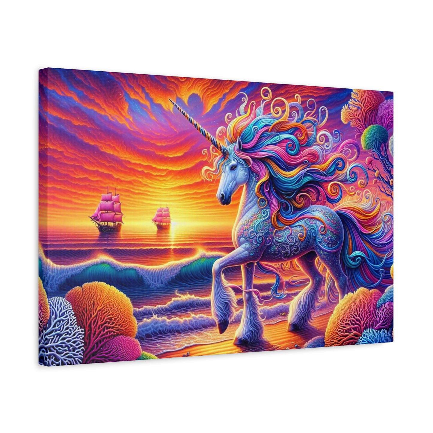 Matte Canvas, Stretched, 1.25"  Unicorn