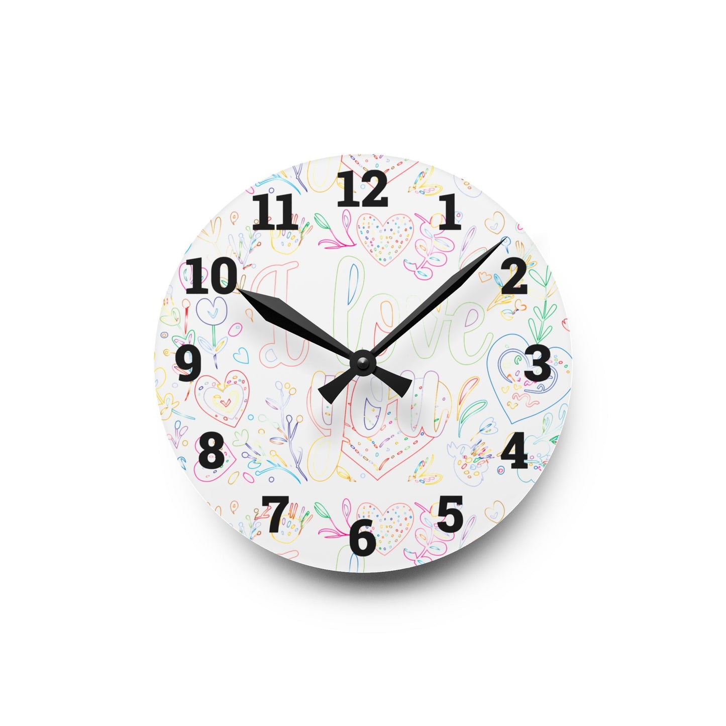 Whimsical Acrylic Wall Clock
