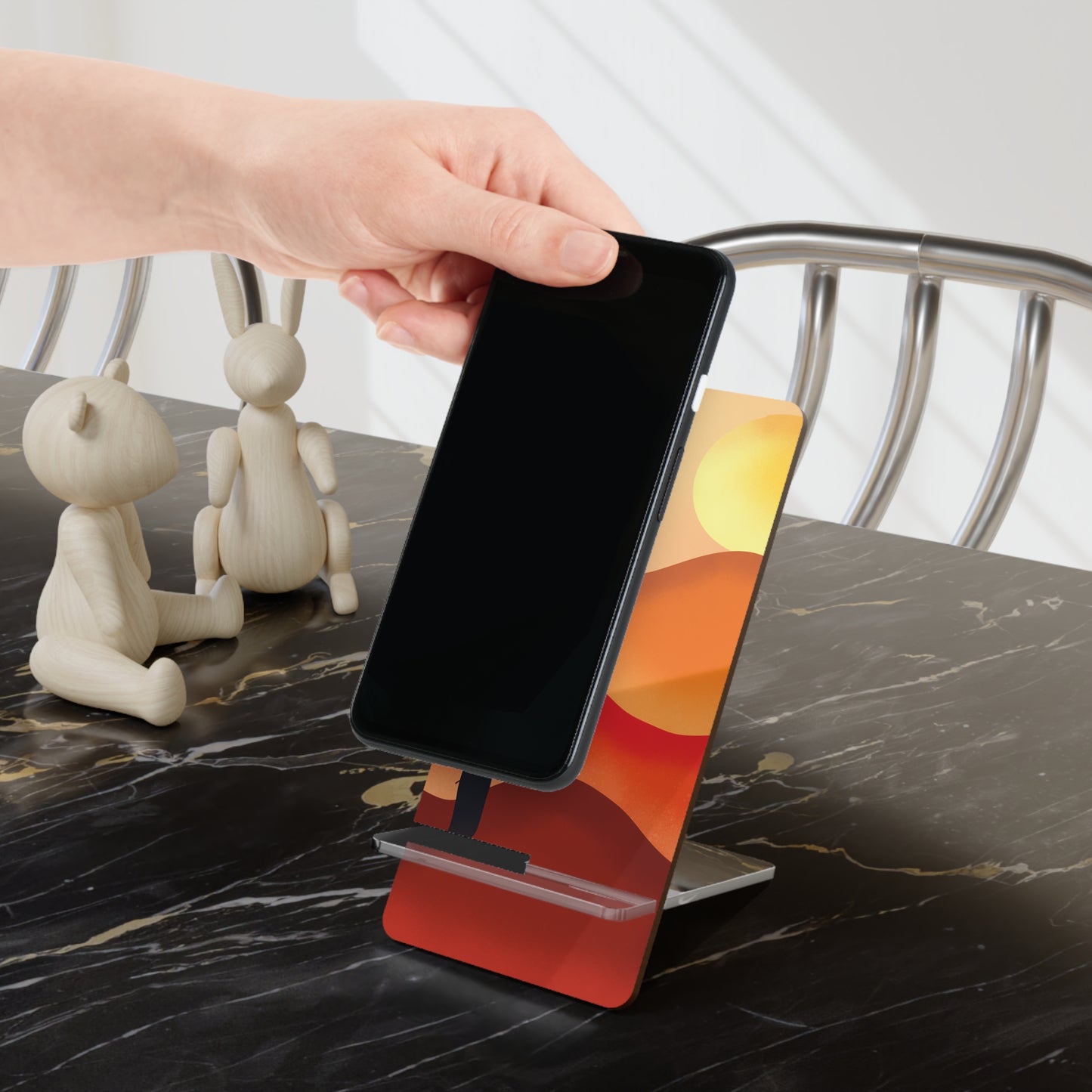 Stylish Mobile Display Stand for Smartphones, Perfect Desk Accessory, Home Office Organizer, Unique Gift for Tech Lovers, Cactus Design